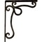 Ekena Millwork Orleans Wrought Iron Bracket, (Single center brace), Antiqued Brass 1 1/2"W x 12"D x 15"H BKTM01X12X15SOLABS - alternate 6